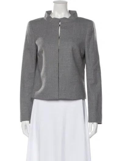 Pre-owned Escada Virgin Wool Blazer W/ Tags In Gray