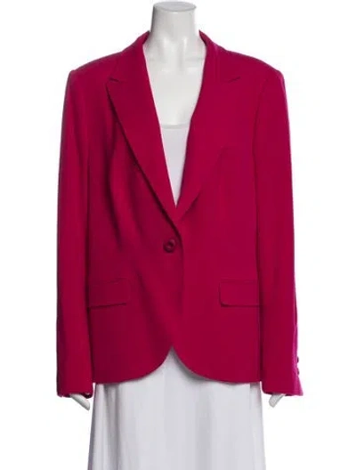 Pre-owned Escada Virgin Wool Blazer W/ Tags In Pink