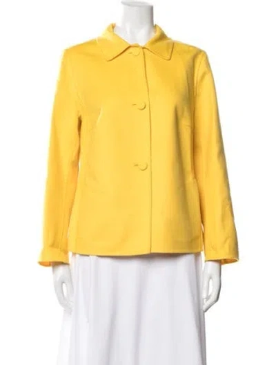Pre-owned Escada Virgin Wool Blazer In Yellow