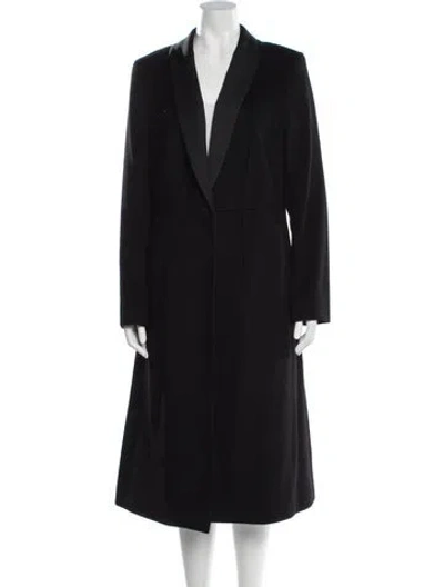 Pre-owned Escada Virgin Wool Coat In Black