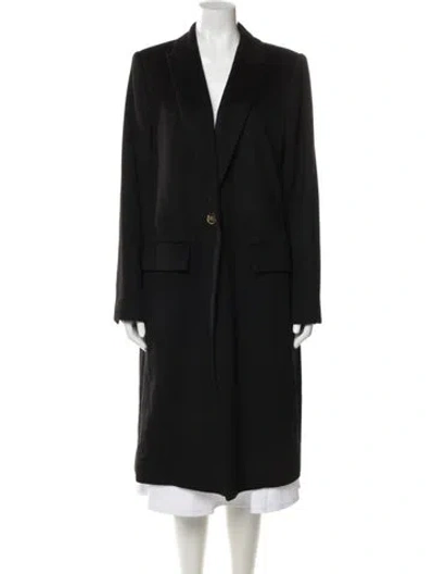 Pre-owned Escada Virgin Wool Coat In Black