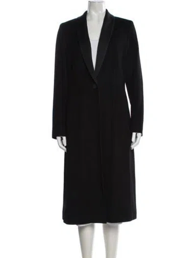 Pre-owned Escada Virgin Wool Coat In Black