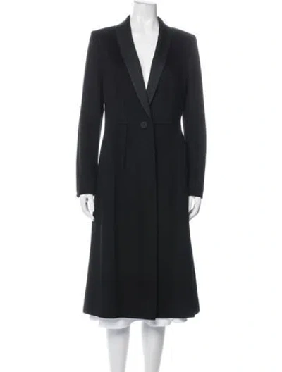 Pre-owned Escada Virgin Wool Coat In Black