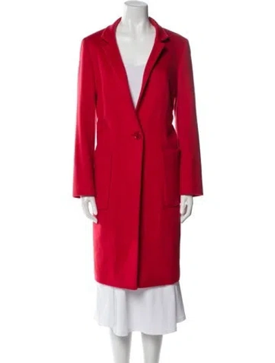 Pre-owned Escada Virgin Wool Coat In Red
