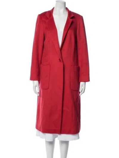 Pre-owned Escada Virgin Wool Coat In Red