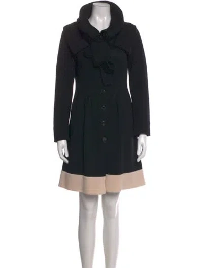 Pre-owned Escada Virgin Wool Colorblock Pattern Sweater In Black