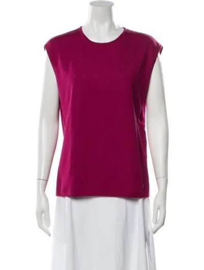 Pre-owned Escada Virgin Wool Crew Neck Sweater In Pink