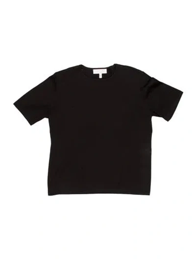 Pre-owned Escada Virgin Wool Crew Neck T-shirt In Black
