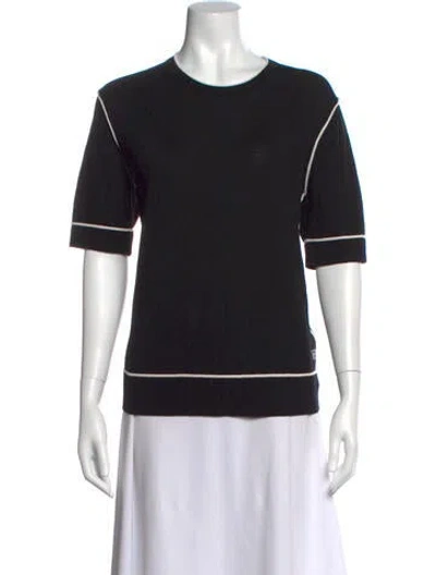 Pre-owned Escada Virgin Wool Crew Neck T-shirt In Multi