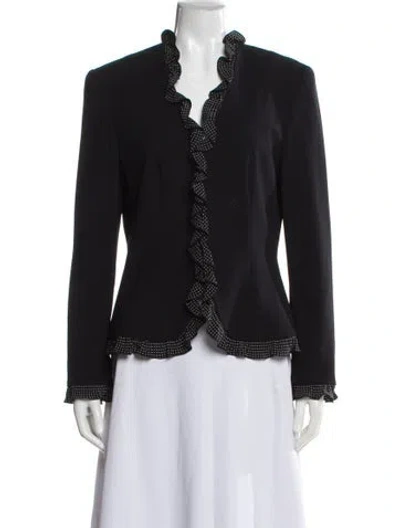 Pre-owned Escada Virgin Wool Evening Jacket In Blue