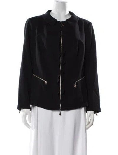 Pre-owned Escada Virgin Wool Evening Jacket In Gray