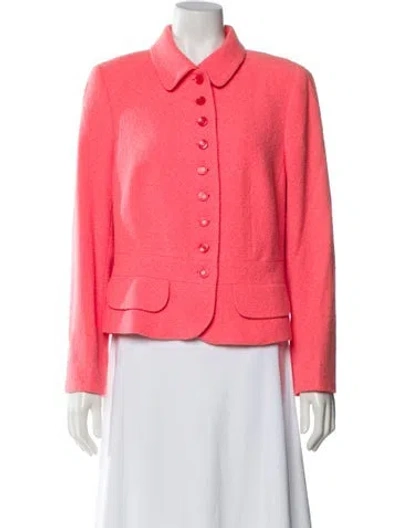 Pre-owned Escada Virgin Wool Evening Jacket In Pink