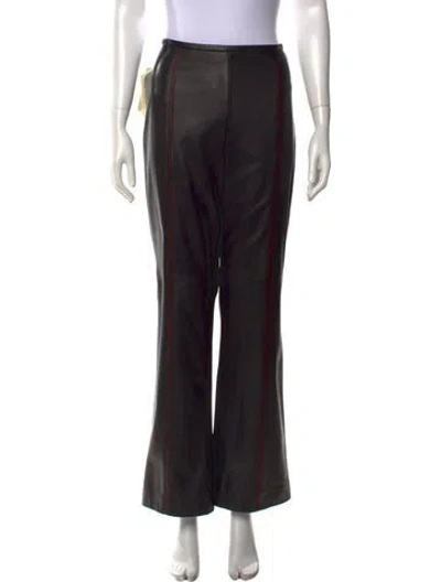 Pre-owned Escada Virgin Wool Flared Pants W/ Tags In Black