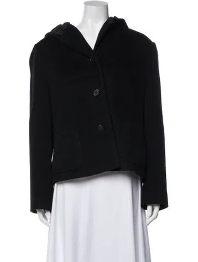 Pre-owned Escada Virgin Wool Jacket In Black