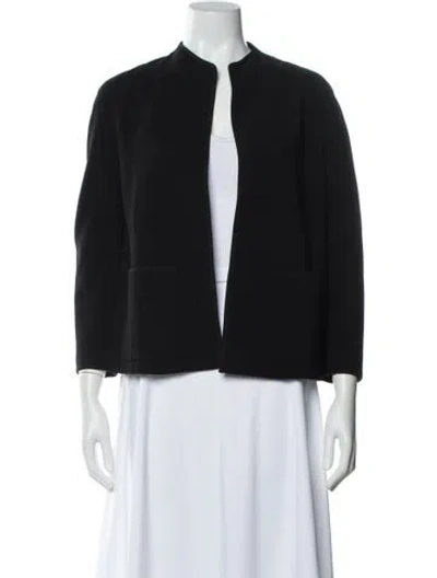 Pre-owned Escada Virgin Wool Jacket In Black
