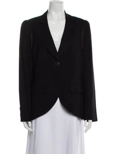 Pre-owned Escada Virgin Wool Jacket In Black