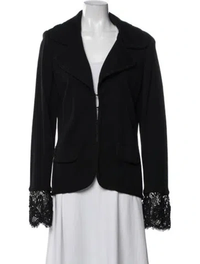 Pre-owned Escada Virgin Wool Jacket In Black