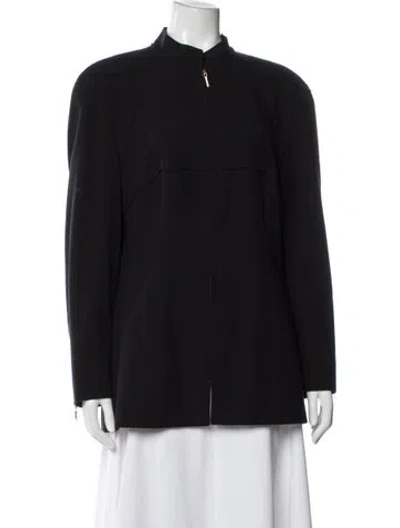 Pre-owned Escada Virgin Wool Jacket In Black
