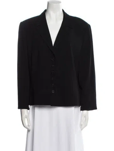 Pre-owned Escada Virgin Wool Jacket In Blue