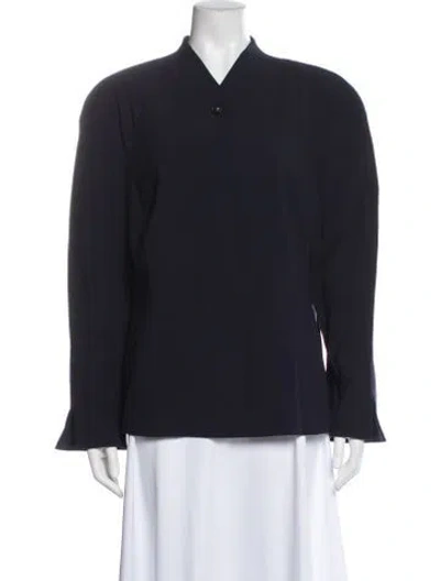 Pre-owned Escada Virgin Wool Jacket In Blue
