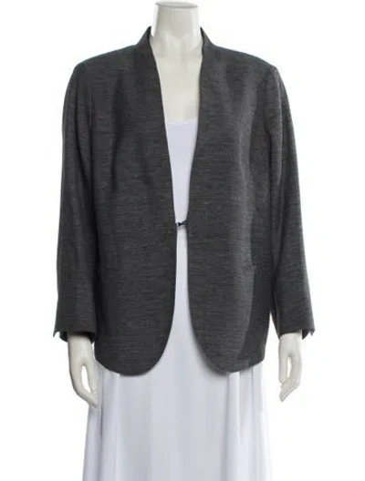 Pre-owned Escada Virgin Wool Jacket In Gray