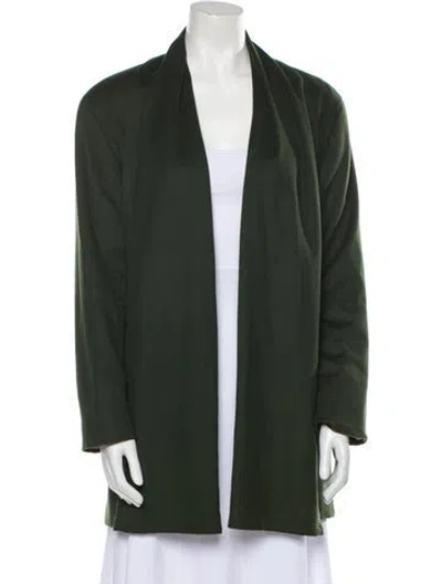 Pre-owned Escada Virgin Wool Jacket In Green