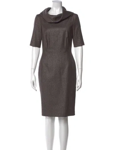 Pre-owned Escada Virgin Wool Knee-length Dress