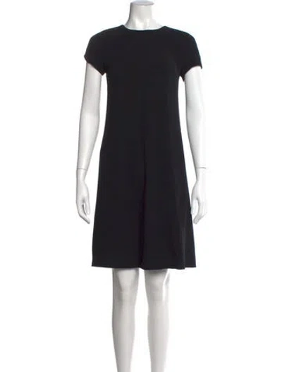 Pre-owned Escada Virgin Wool Knee-length Dress In Blue