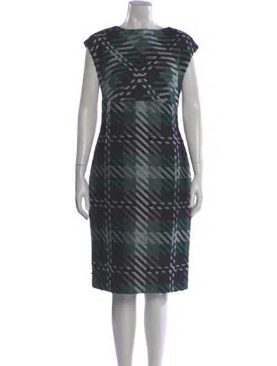 Pre-owned Escada Virgin Wool Knee-length Dress In Multi