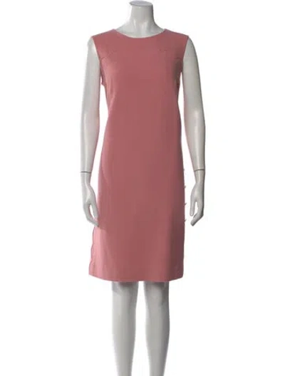Pre-owned Escada Virgin Wool Knee-length Dress In Pink