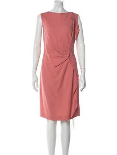 Pre-owned Escada Virgin Wool Knee-length Dress In Pink