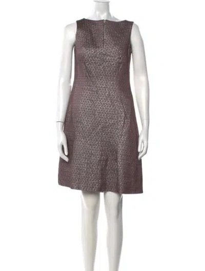 Pre-owned Escada Virgin Wool Knee-length Dress In Purple