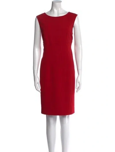 Pre-owned Escada Virgin Wool Knee-length Dress In Red