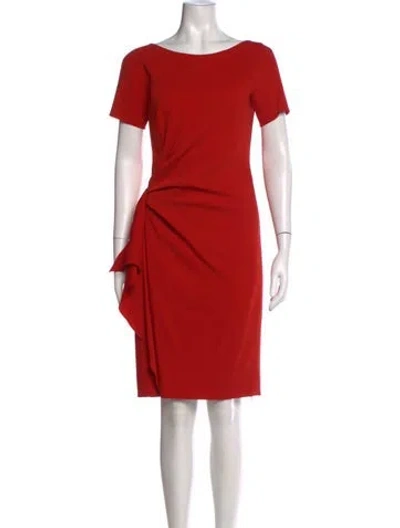 Pre-owned Escada Virgin Wool Knee-length Dress In Red