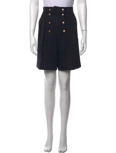 Pre-owned Escada Virgin Wool Knee-length Shorts In Blue