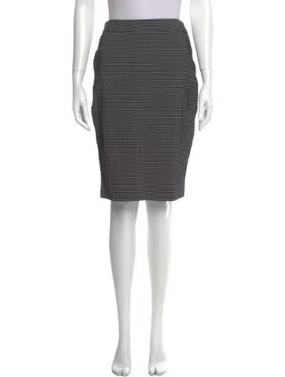 Pre-owned Escada Virgin Wool Knee-length Skirt In Black