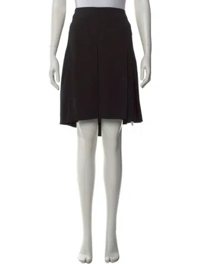 Pre-owned Escada Virgin Wool Knee-length Skirt In Black