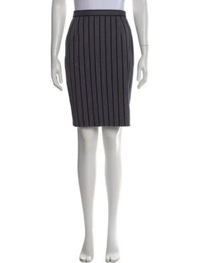 Pre-owned Escada Virgin Wool Knee-length Skirt In Black