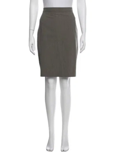 Pre-owned Escada Virgin Wool Knee-length Skirt In Blue