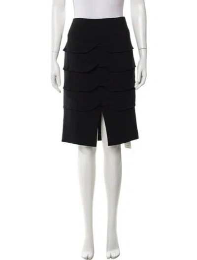 Pre-owned Escada Virgin Wool Knee-length Skirt In Blue