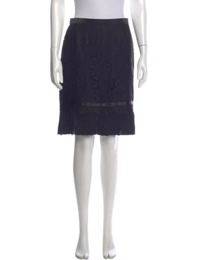 Pre-owned Escada Virgin Wool Knee-length Skirt In Blue