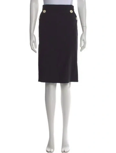 Pre-owned Escada Virgin Wool Knee-length Skirt In Blue