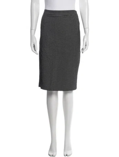 Pre-owned Escada Virgin Wool Knee-length Skirt In Blue