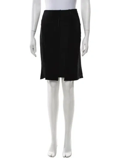 Pre-owned Escada Virgin Wool Knee-length Skirt In Blue