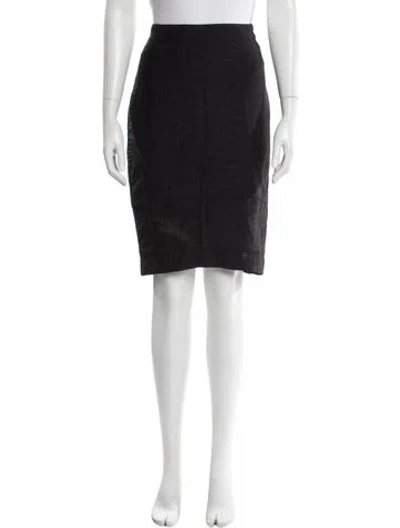Pre-owned Escada Virgin Wool Knee-length Skirt In Gray