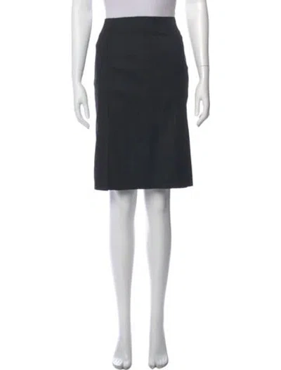 Pre-owned Escada Virgin Wool Knee-length Skirt In Gray