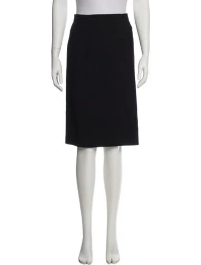 Pre-owned Escada Virgin Wool Knee-length Skirt In Gray