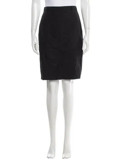 Pre-owned Escada Virgin Wool Knee-length Skirt In Gray
