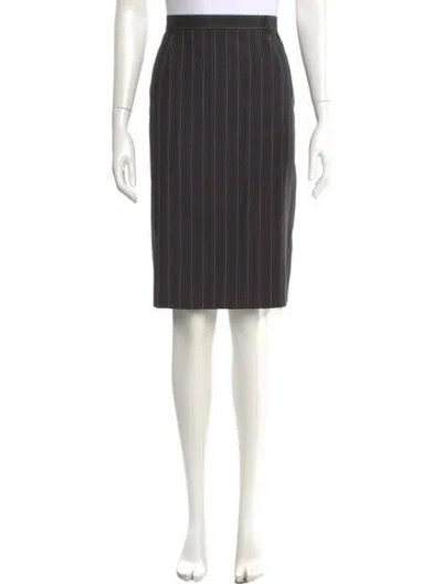 Pre-owned Escada Virgin Wool Knee-length Skirt In Gray