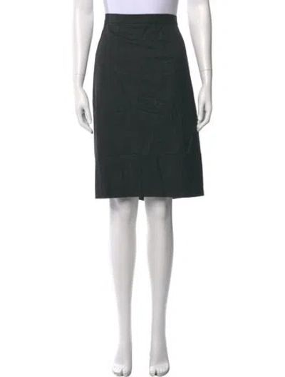 Pre-owned Escada Virgin Wool Knee-length Skirt In Green